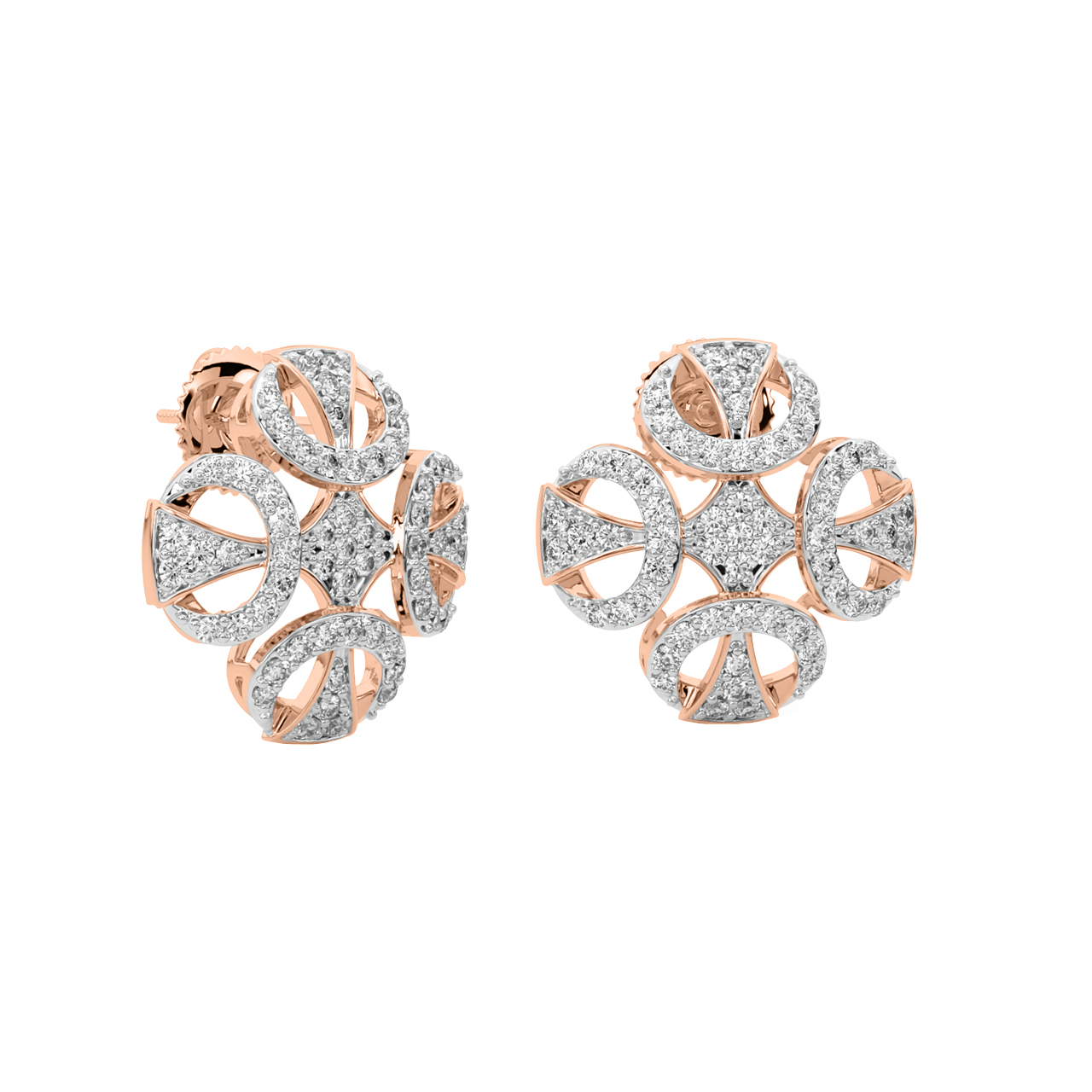 Kath Round Diamond Stud Earrings