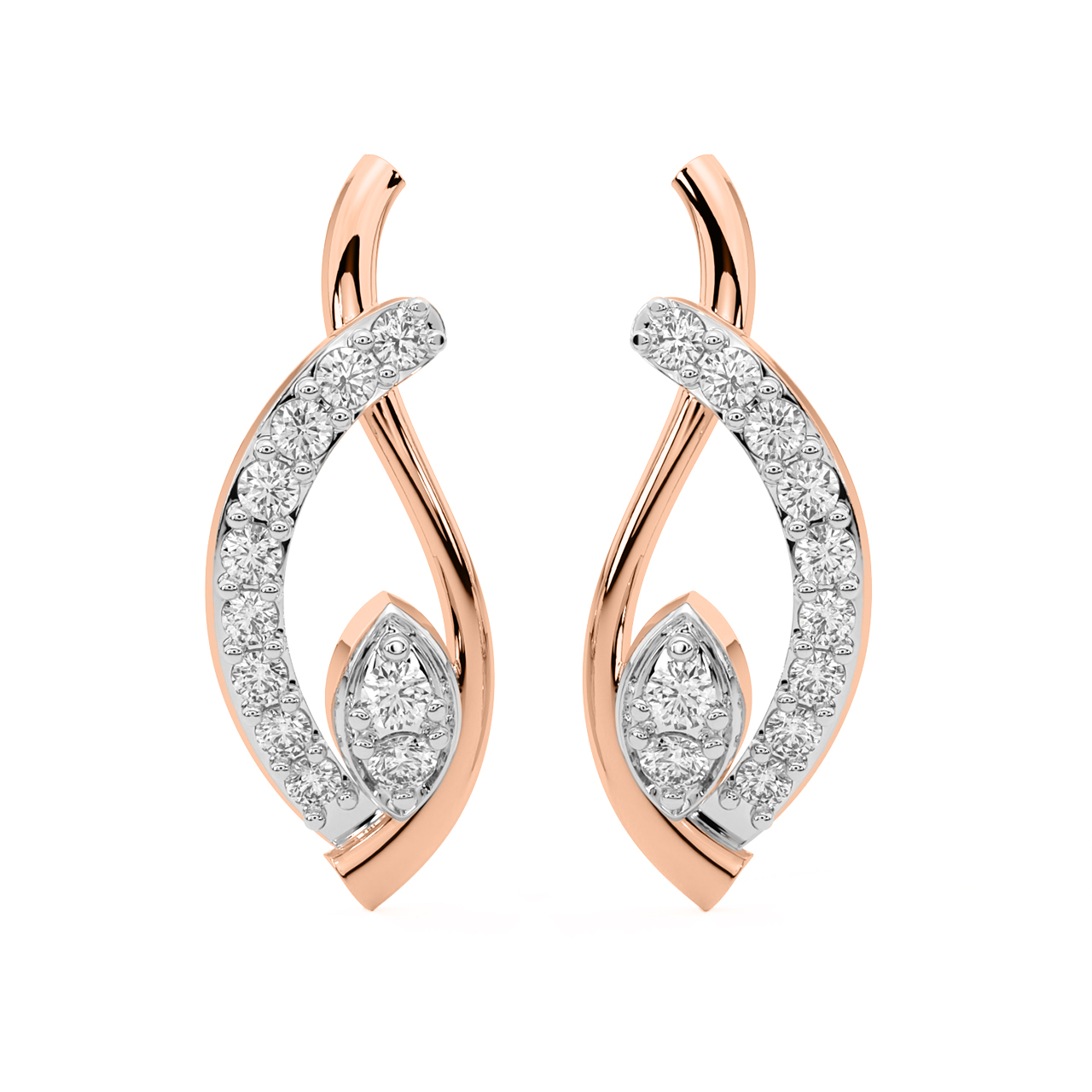 Finley Round Diamond Stud Earrings