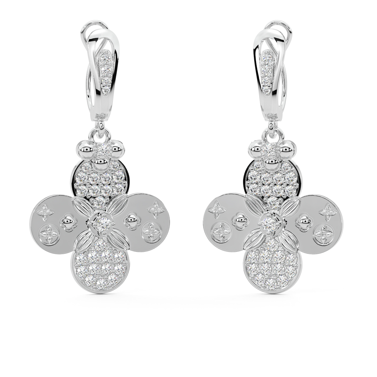 Floral Fyre Diamond Earrings