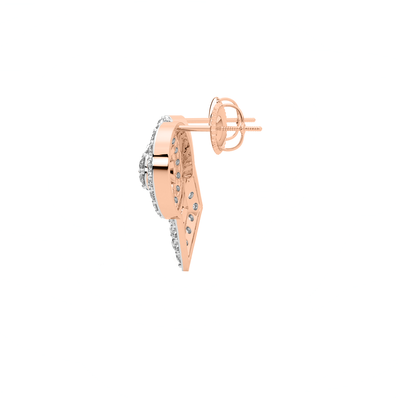 Divsha Round Diamond Stud Earrings