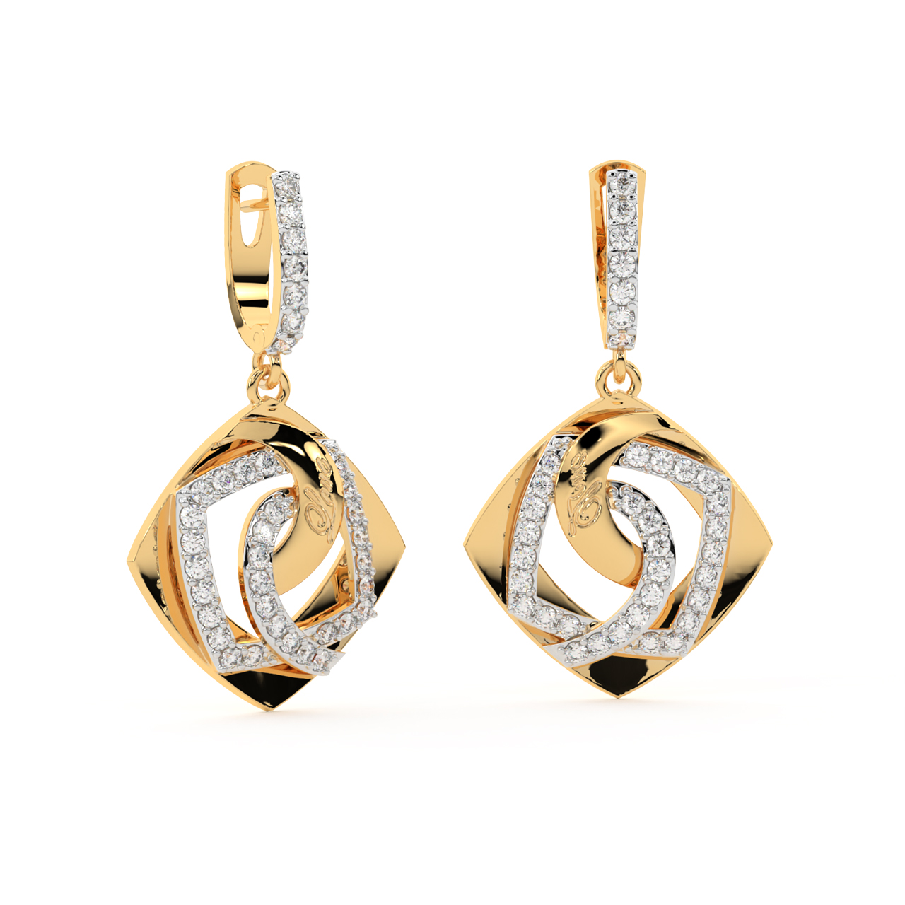 Dazzling Design Diamond Earrings