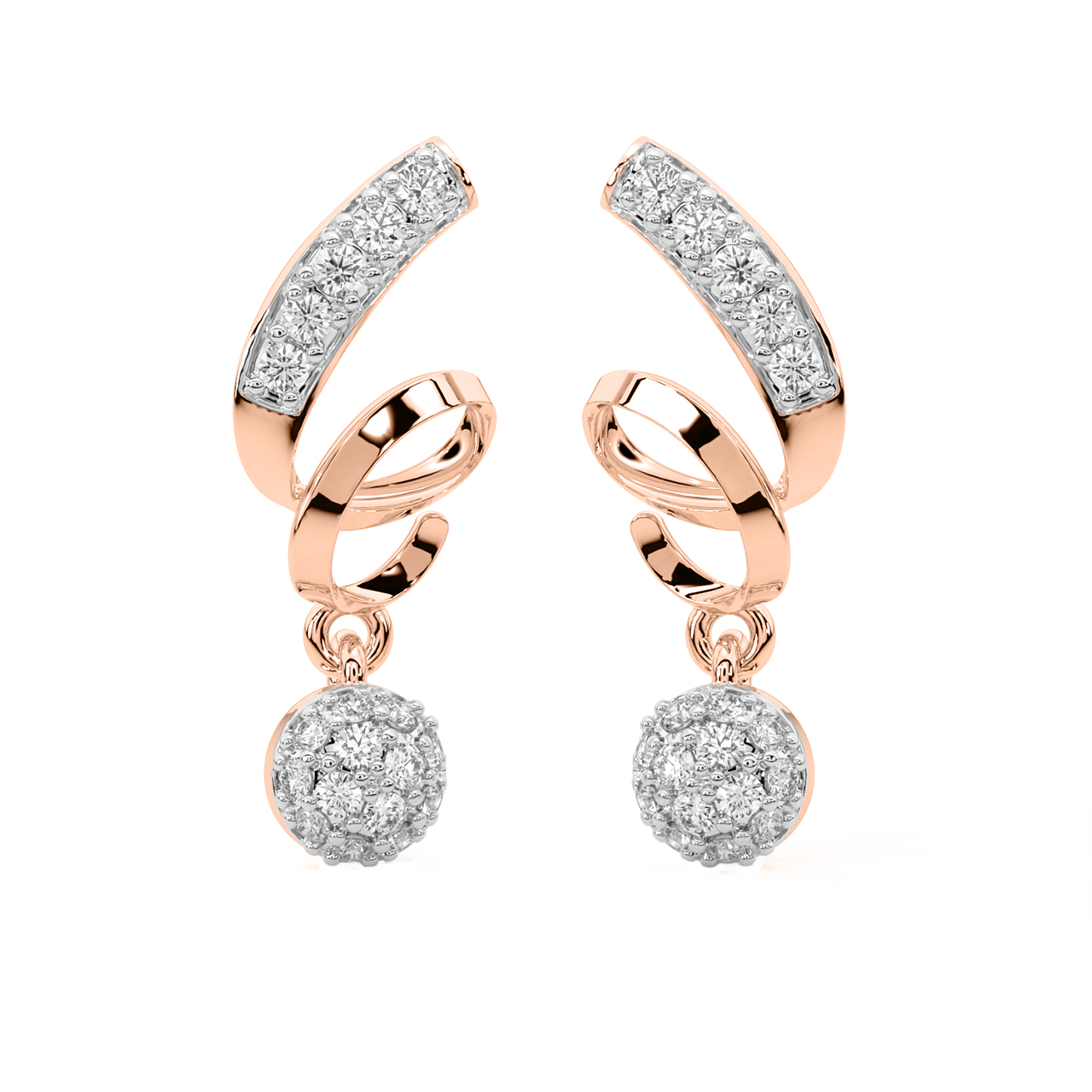 Jack Round Diamond Earrings