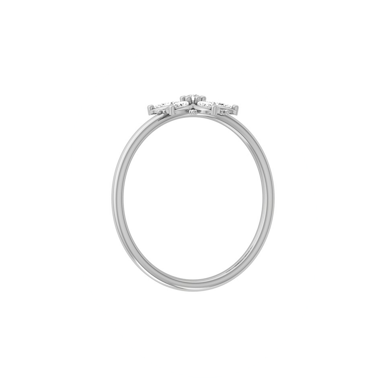 Flower Ring Design In Diamond