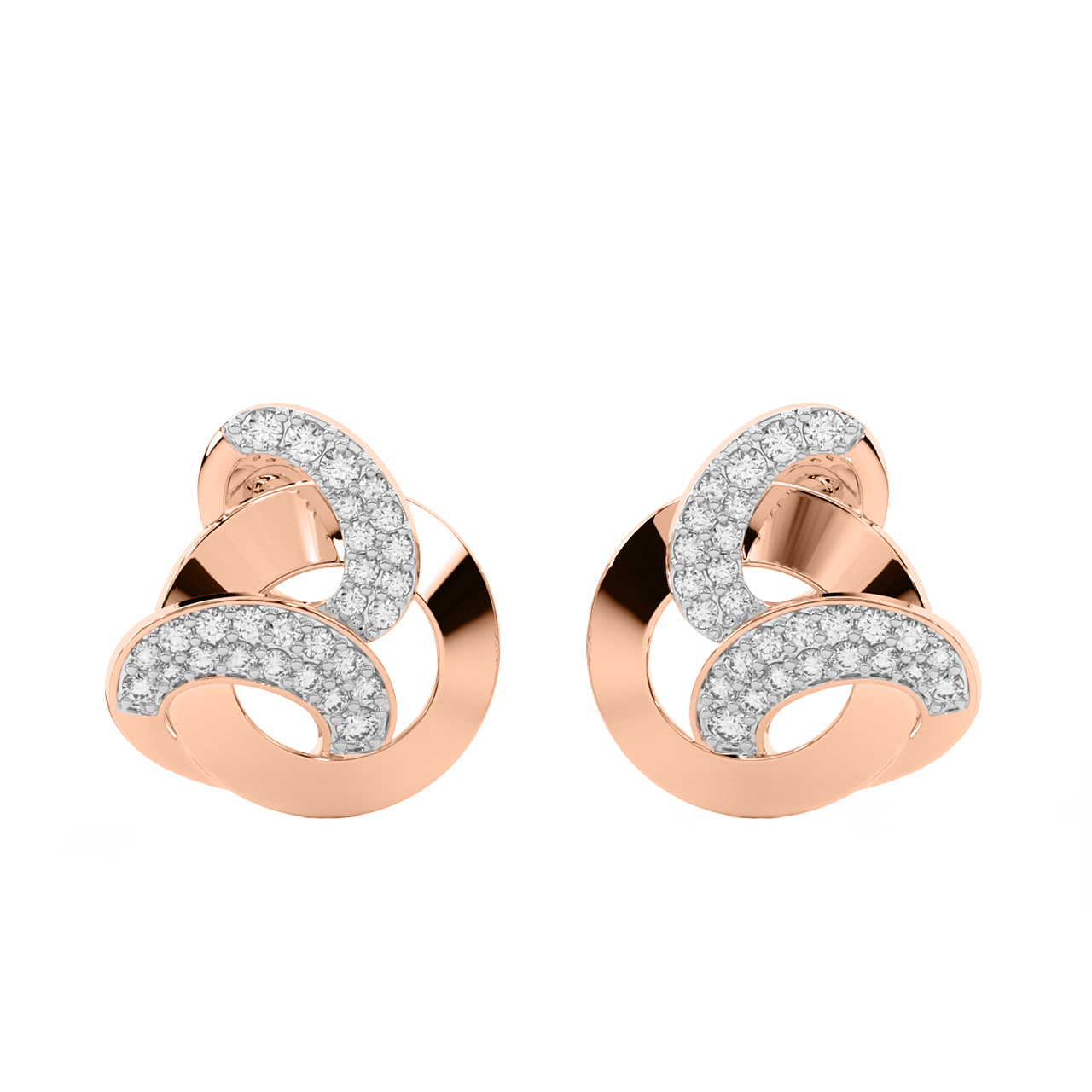 Lydia Round Diamond Stud Earrings