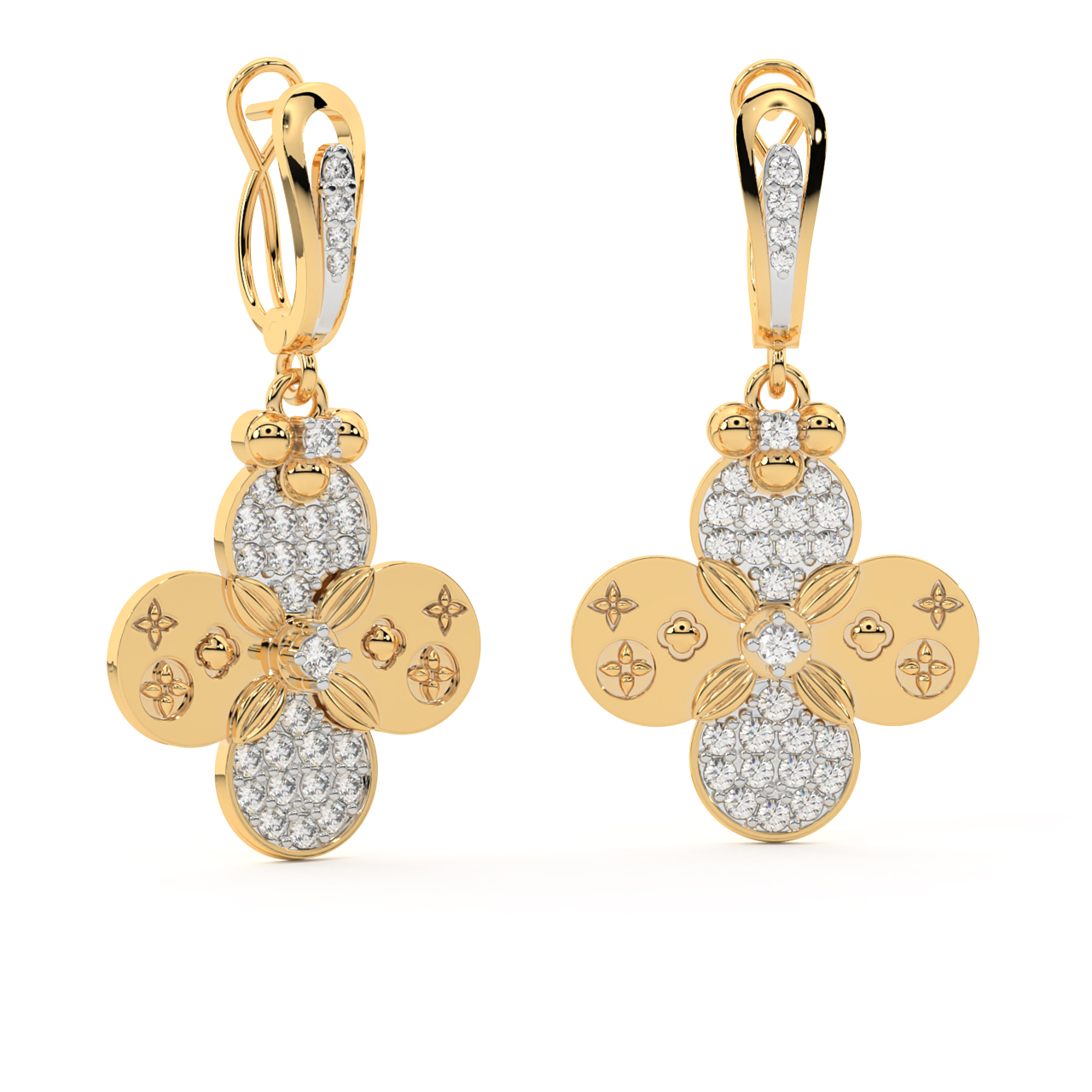 Floral Fyre Diamond Earrings