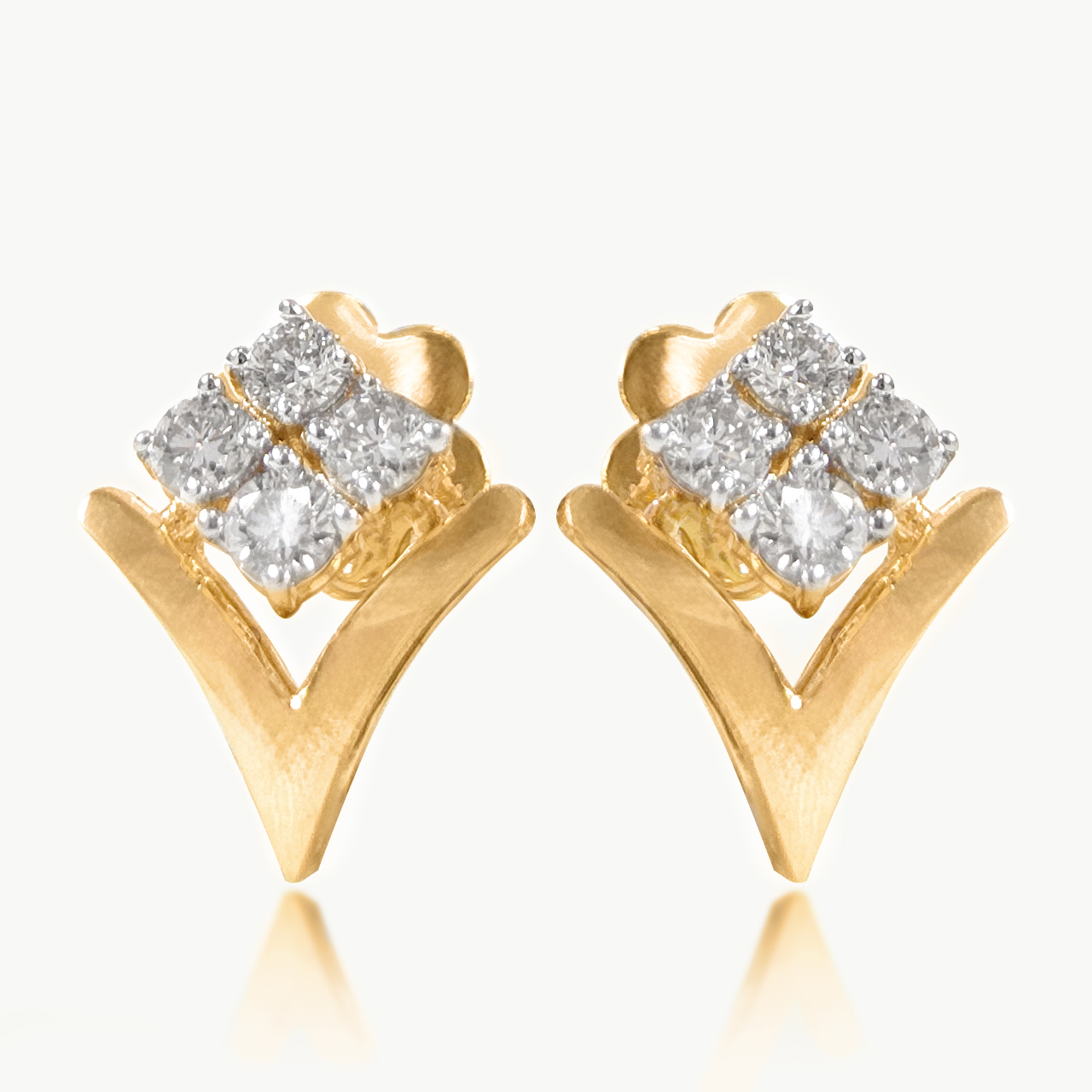 Ganeessa  Designer Diamond Stud Earrings