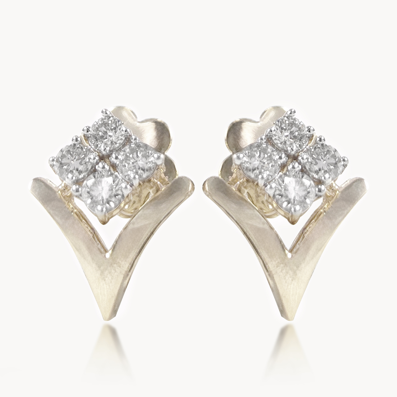 Ganeessa  Designer Diamond Stud Earrings