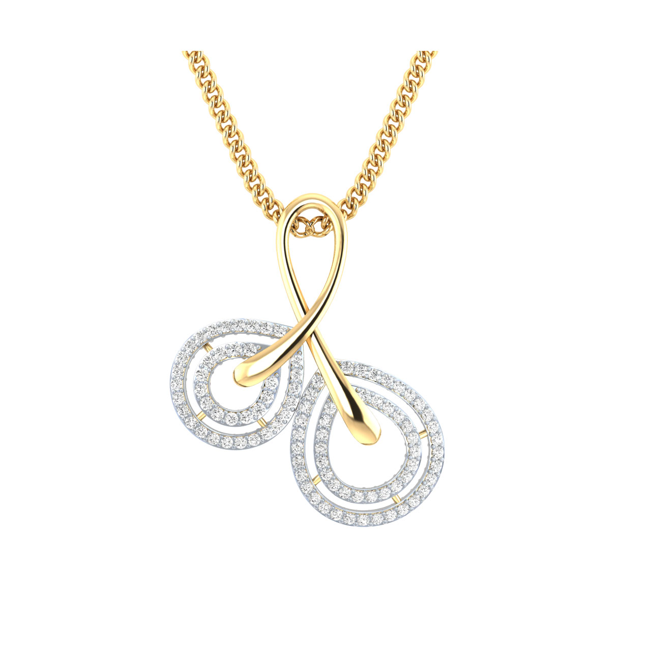 Lean Round Diamond Office Wear Pendant