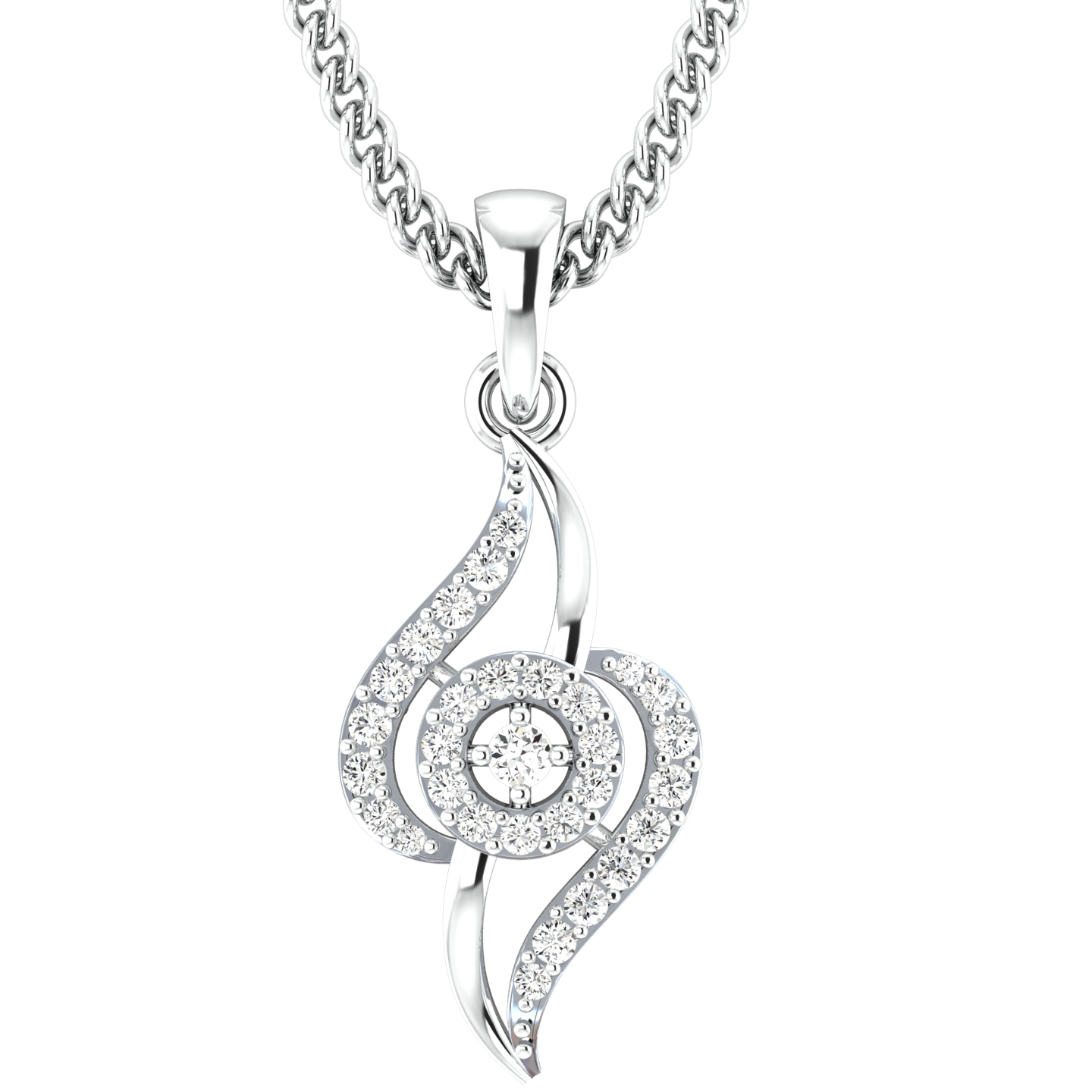 Brielle Round Diamond Office Wear Pendant