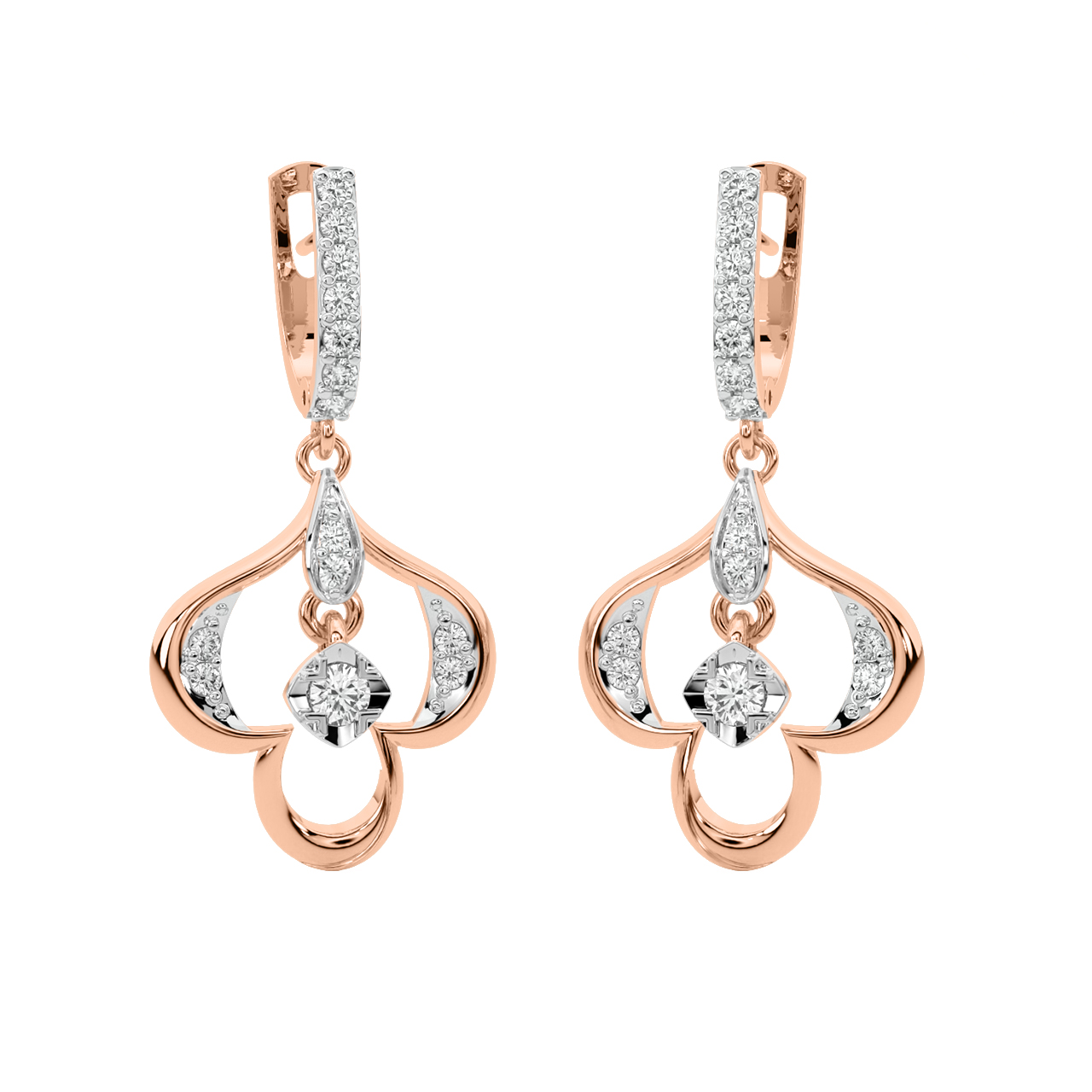 Mia Round Diamond Earrings