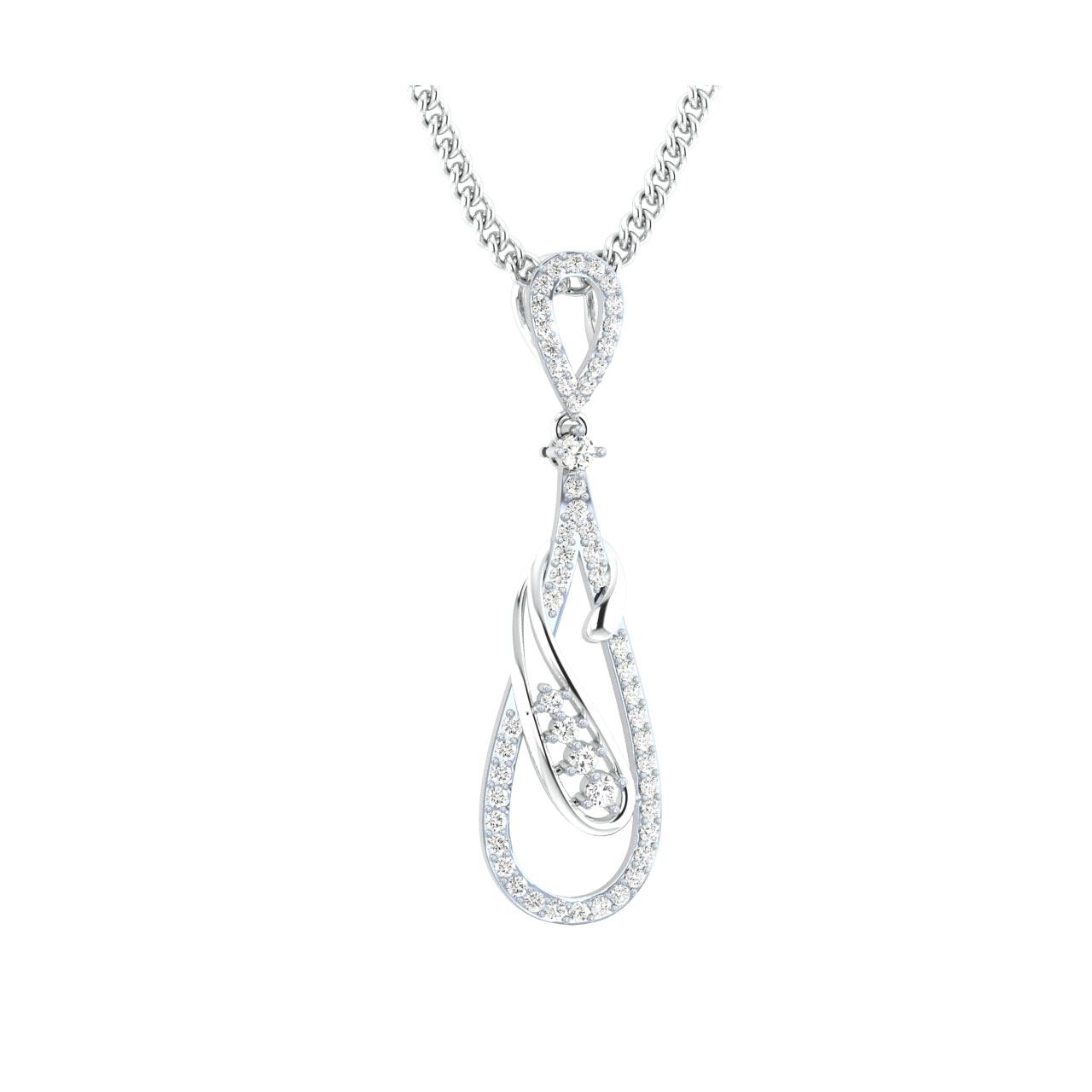 Adima Round Diamond Office Wear Pendant