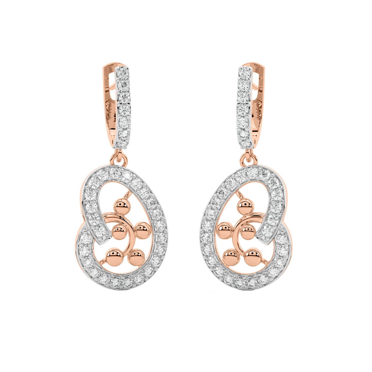 Jackson Round Diamond Earrings