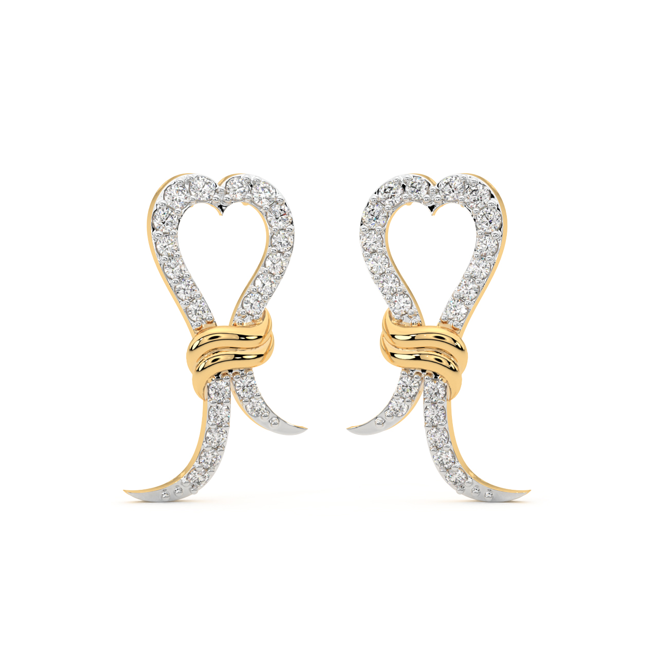 Thread Knot Diamond Earrings
