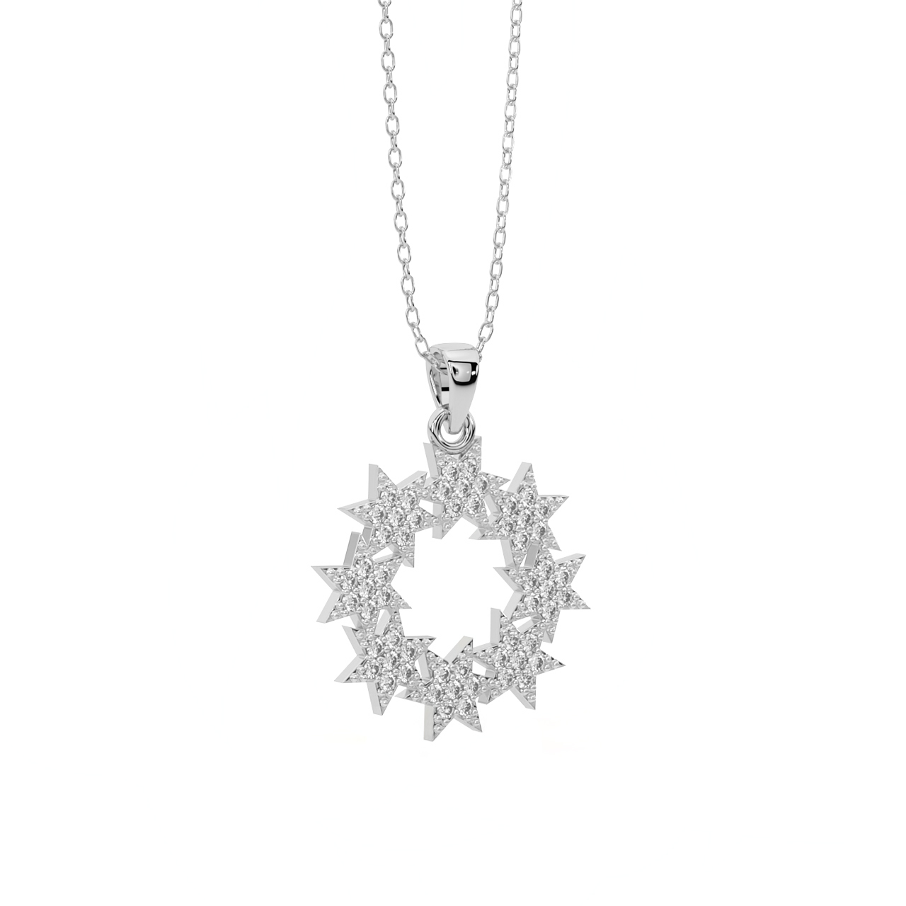 Circle Of Star Diamond Pendant