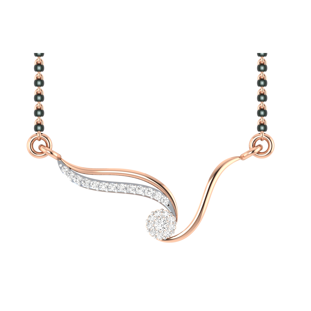 Keya Round Diamond Mangalsutra