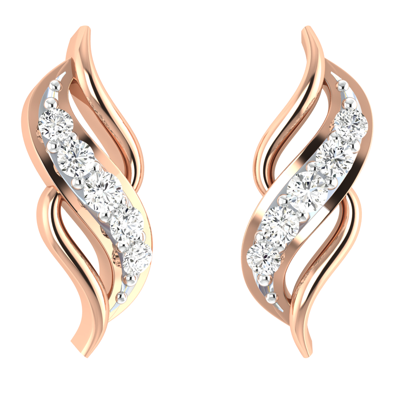 Veer Diamond Stud Earrings For Her