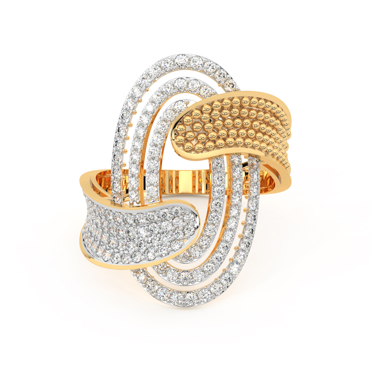 Trio Oval Design Diamond Ring