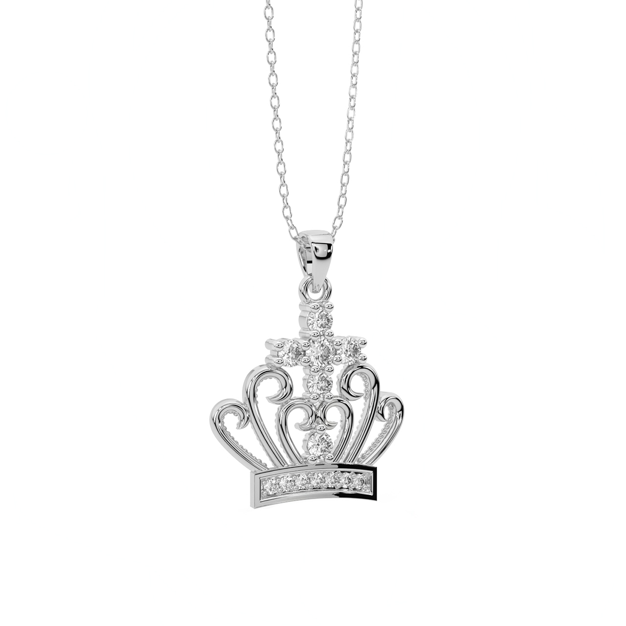 Princess Crown Diamond Pendant