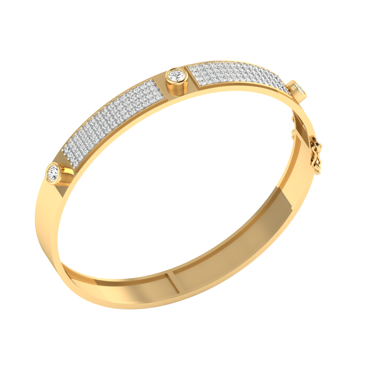 Buy Solid Men's Bracelet in Diamonds and Platinum Online | ORRA