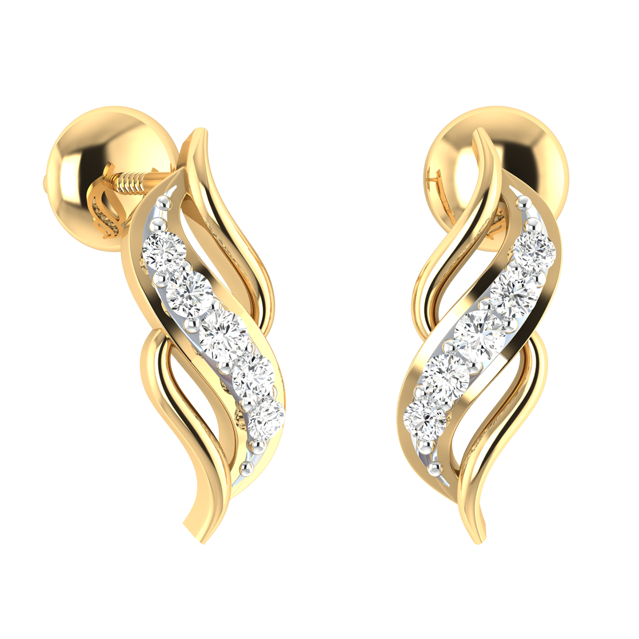 Veer Diamond Stud Earrings For Her