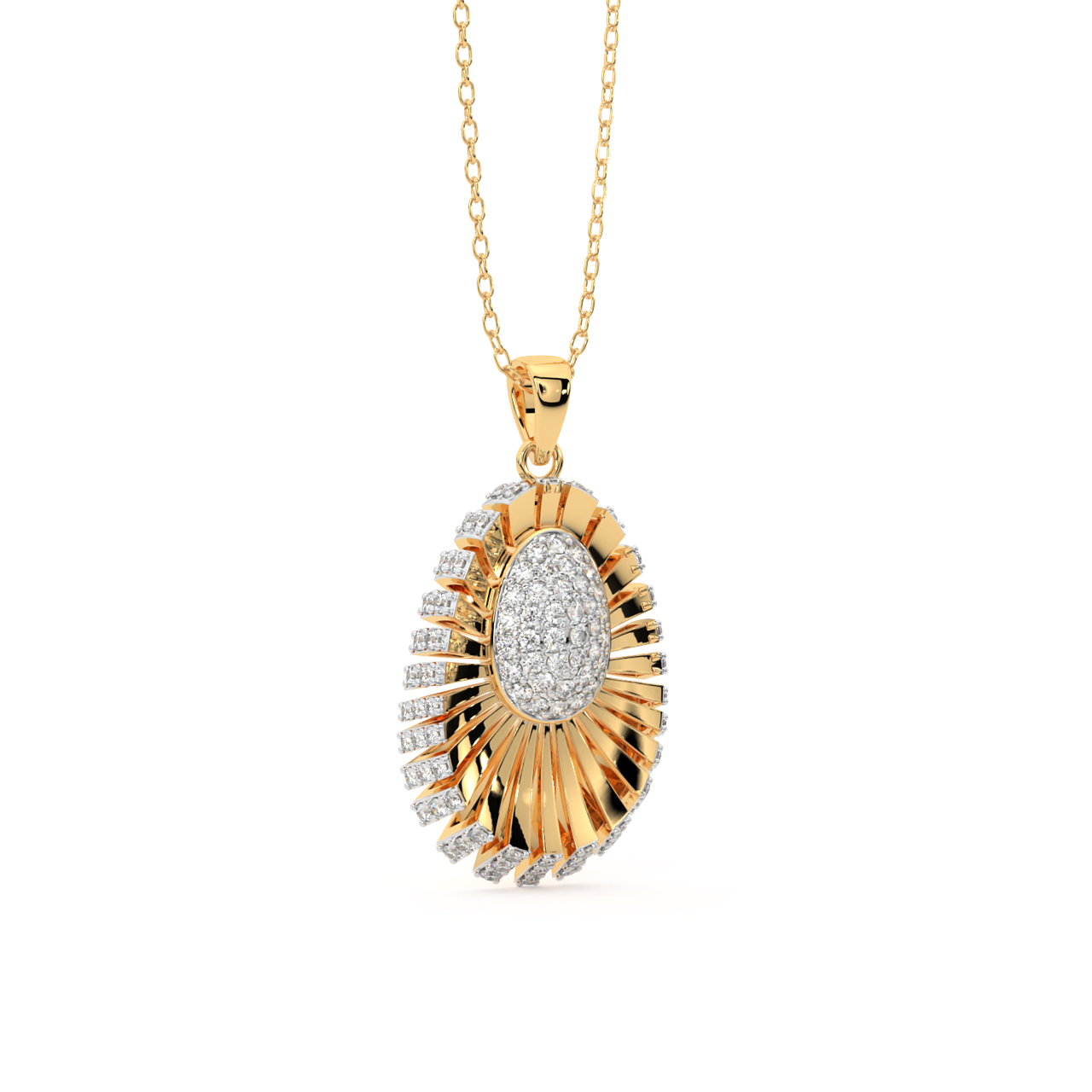 Bold N Brief Gold Diamond Pendant