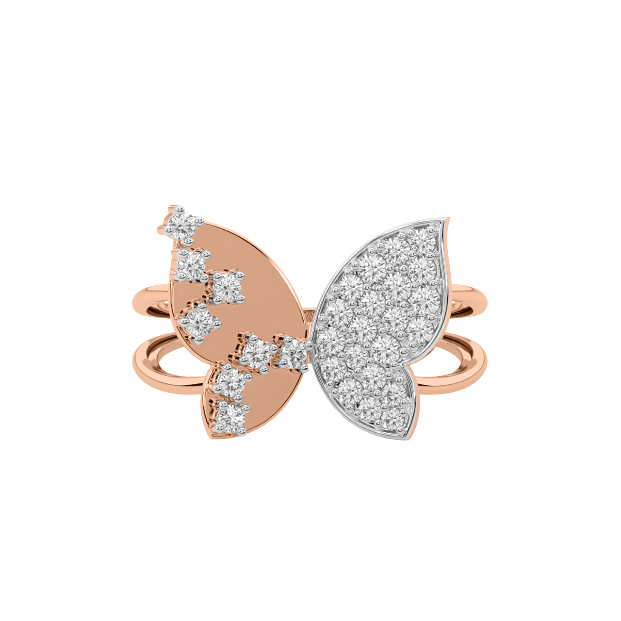 Flutter Butterfly Diamond Ring