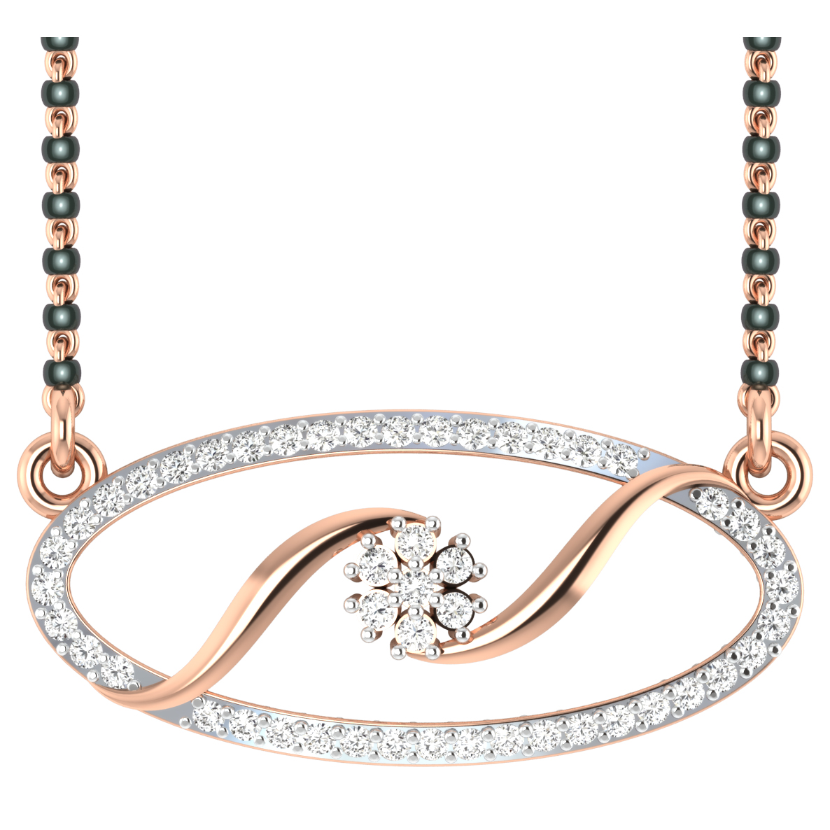 Kashvi Round Diamond Wedding Mangalsutra