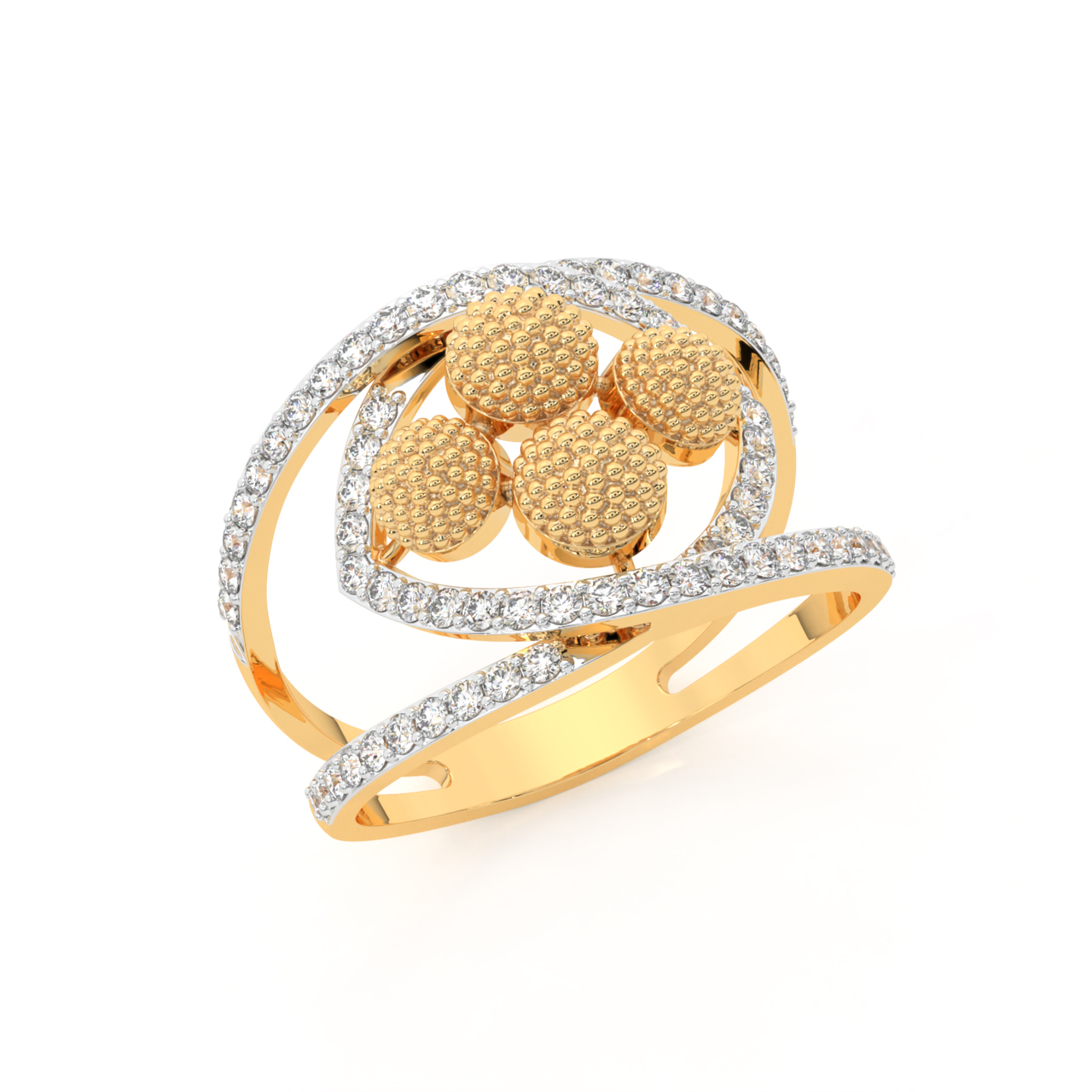 Golden Spot Diamond Ring