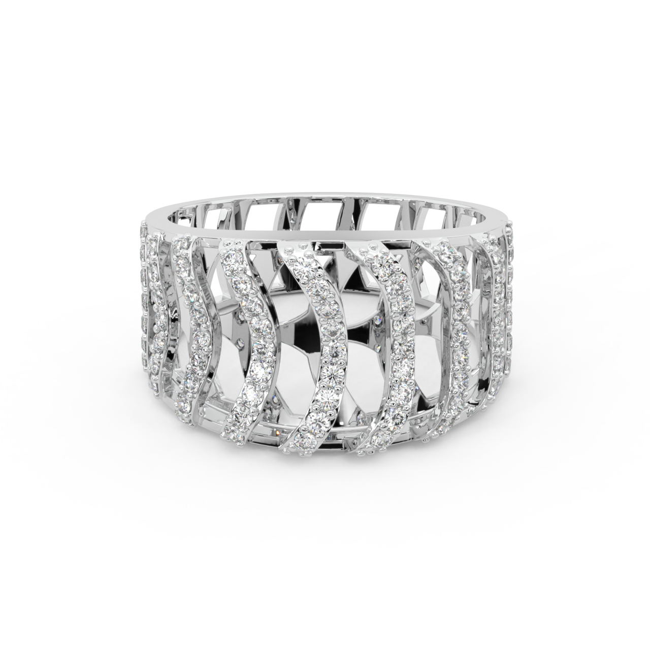 Flourish Design Diamond Engagement Ring