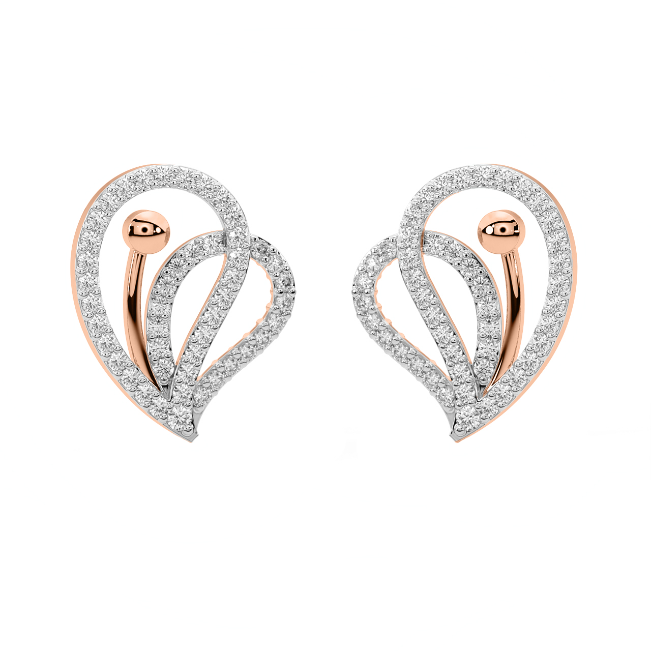 Jenny Round Diamond Stud Earrings