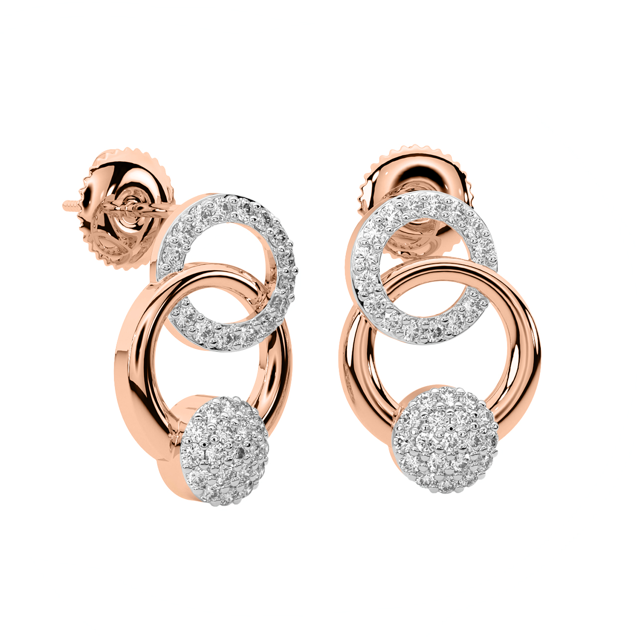 Edana Round Diamond Stud Earrings