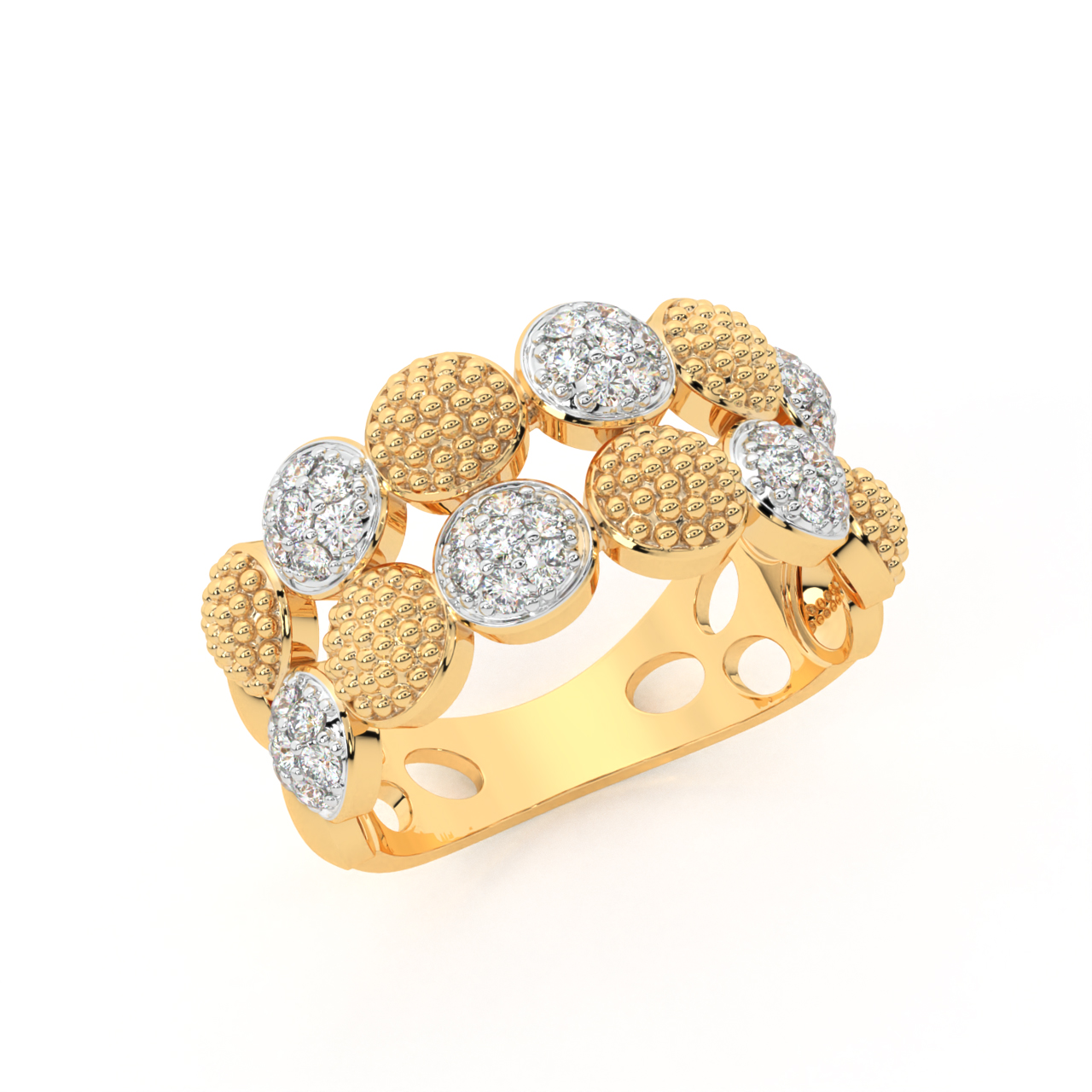 Line up Dots Diamond Ring