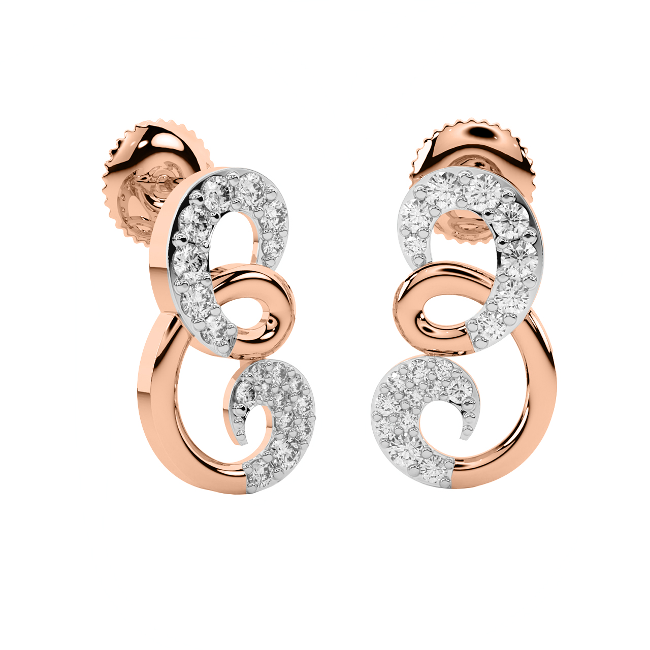 Neale Round Diamond Stud Earrings