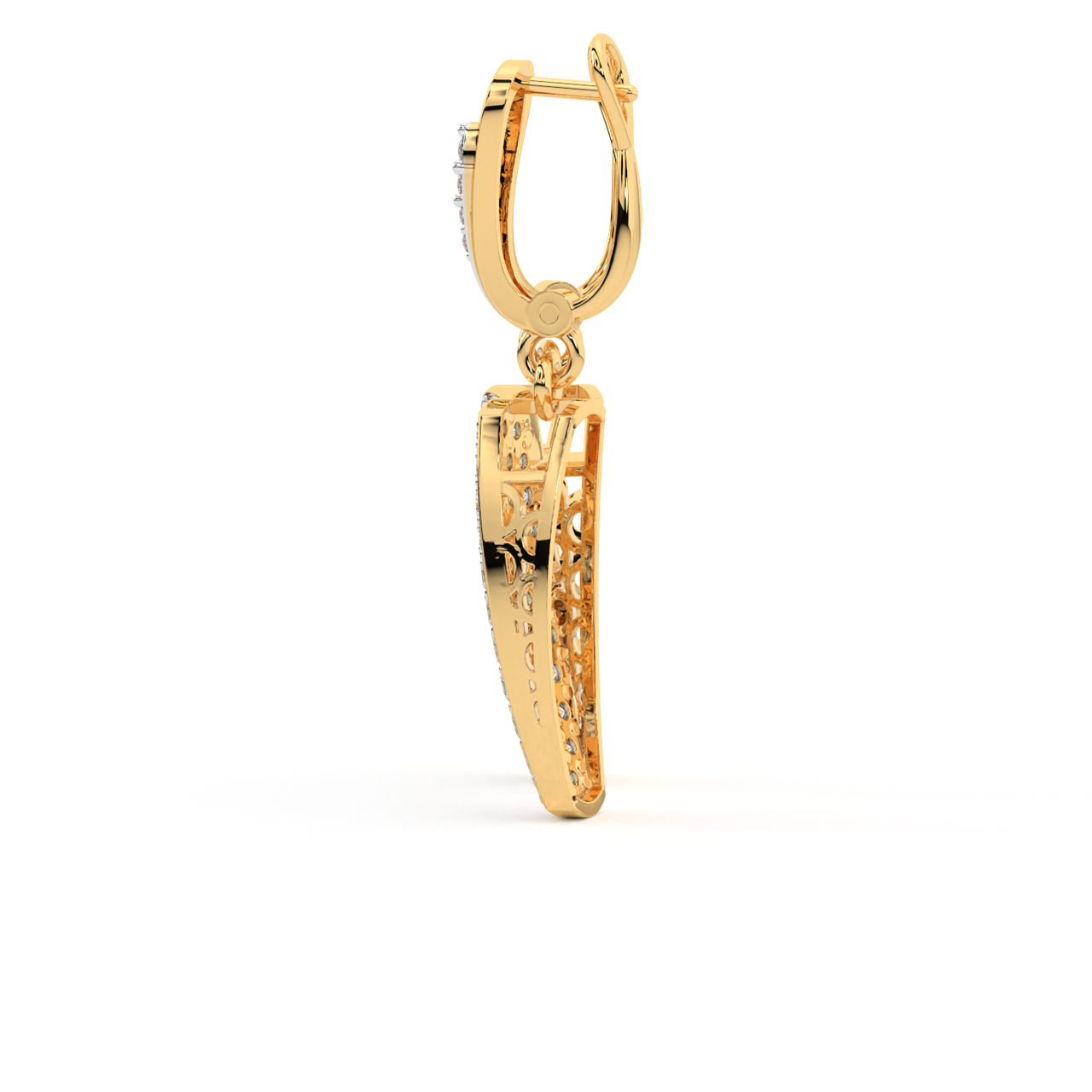 Stitch in Time Gold Diamond Earring