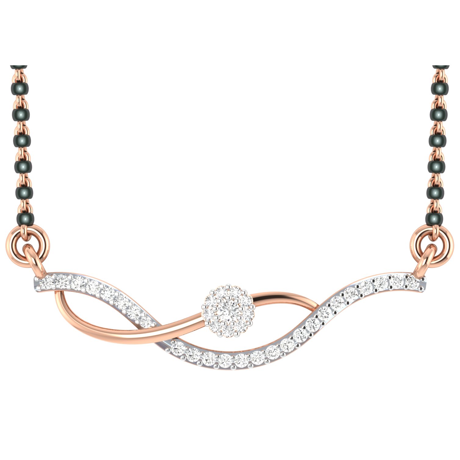 Miranda Round Diamond Mangalsutra