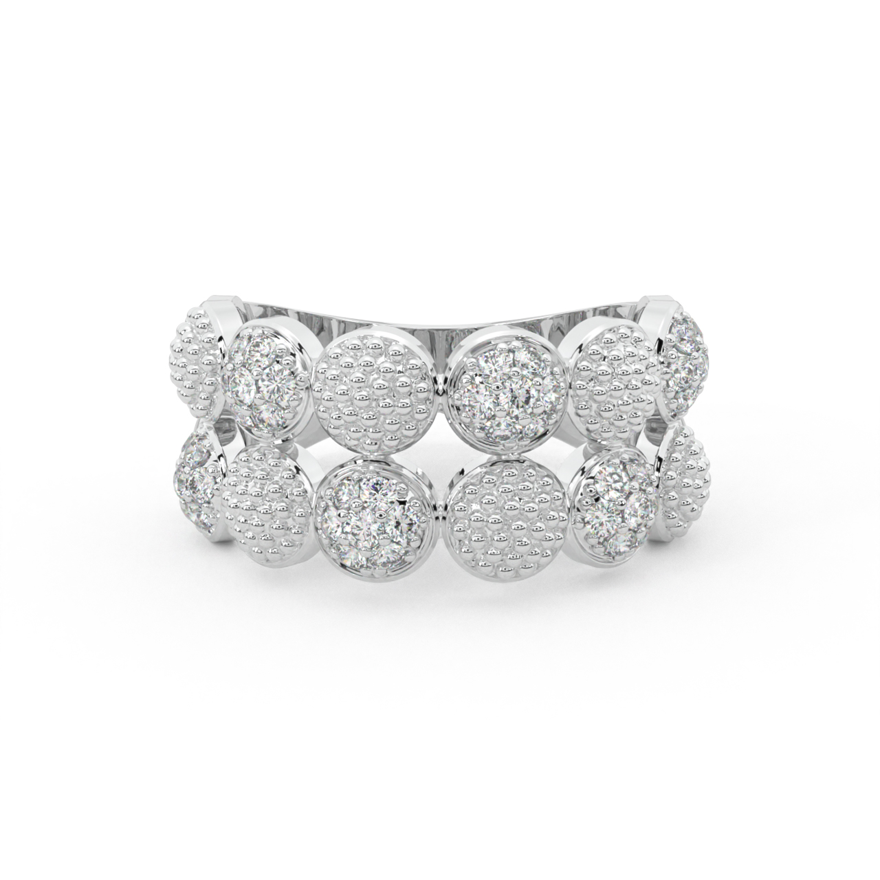 Line up Dots Diamond Ring