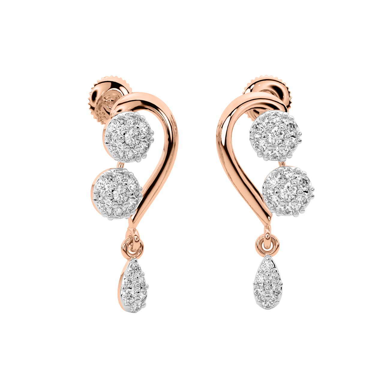 Ree Round Diamond Earrings