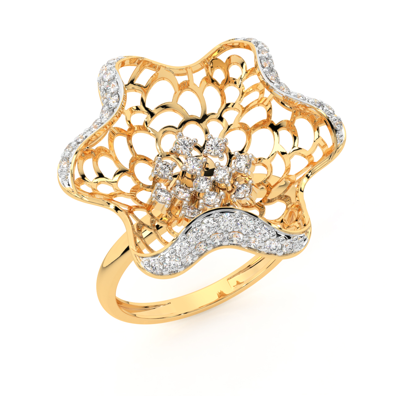 Women's Party New Fashion OL Flower Diamond Ring at Rs 150 in New Delhi