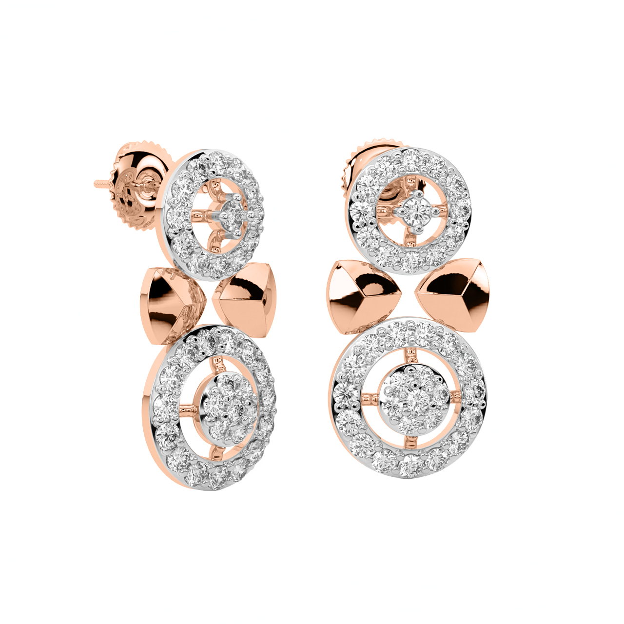 Galice Round Diamond Stud Earrings