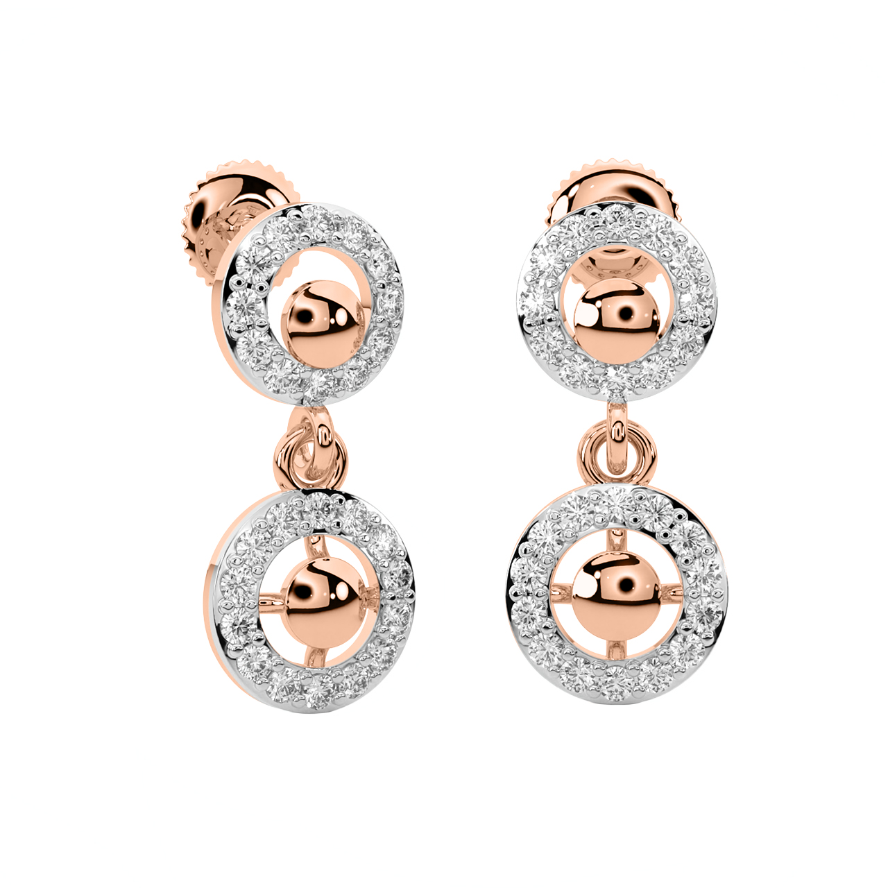 Josiah Round Diamond Earrings