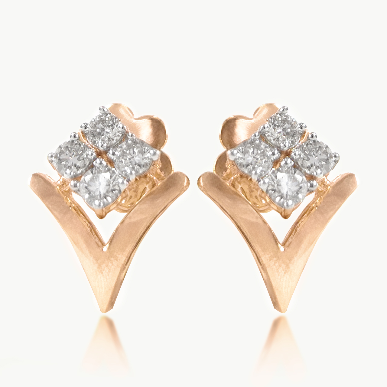 Ganeessa  Designer Diamond Stud Earrings
