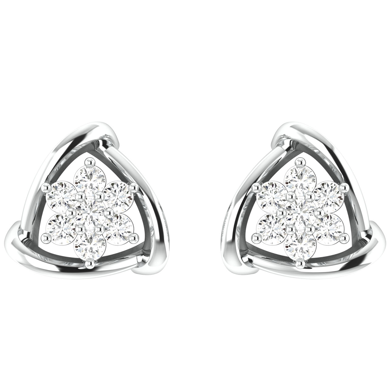 Serenity Round Diamond Stud Earring