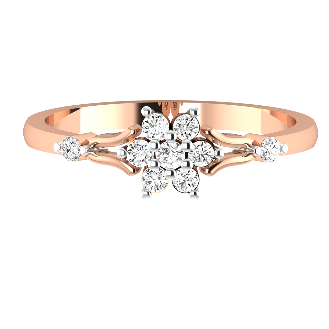 Oda Round Diamond Dainty Ring