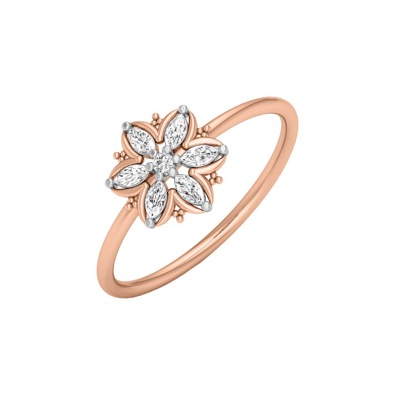 Beautiful Floral Design Diamond Ring - Alapatt Diamonds