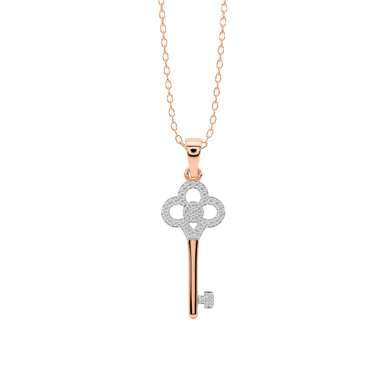 The Flower Key Diamond Pendant