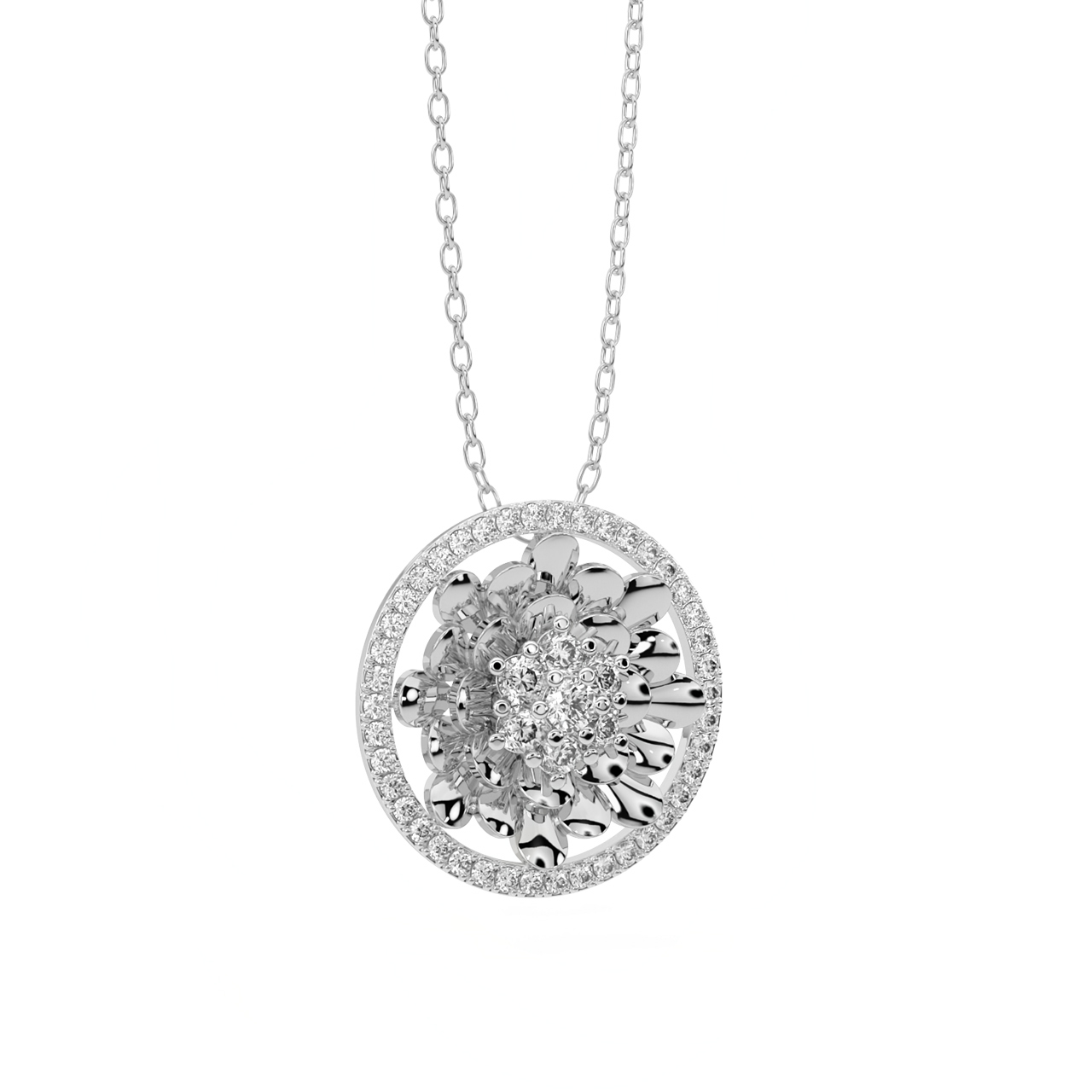 Buy Sphere Floral Diamond Pendant Online