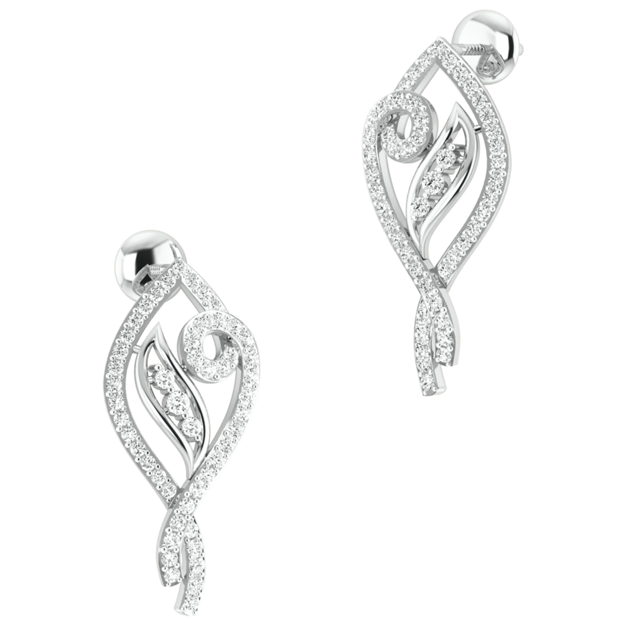 The Kayla Round Diamond Stud Earrings