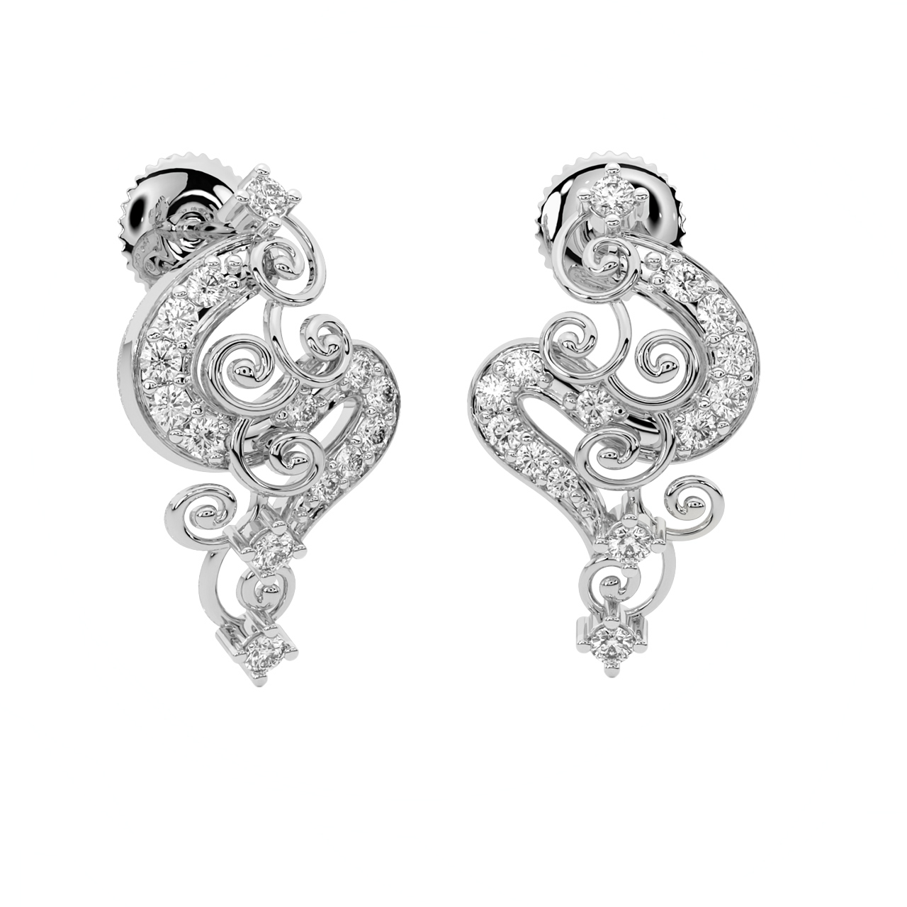 Designer Serpent Diamond Earrings