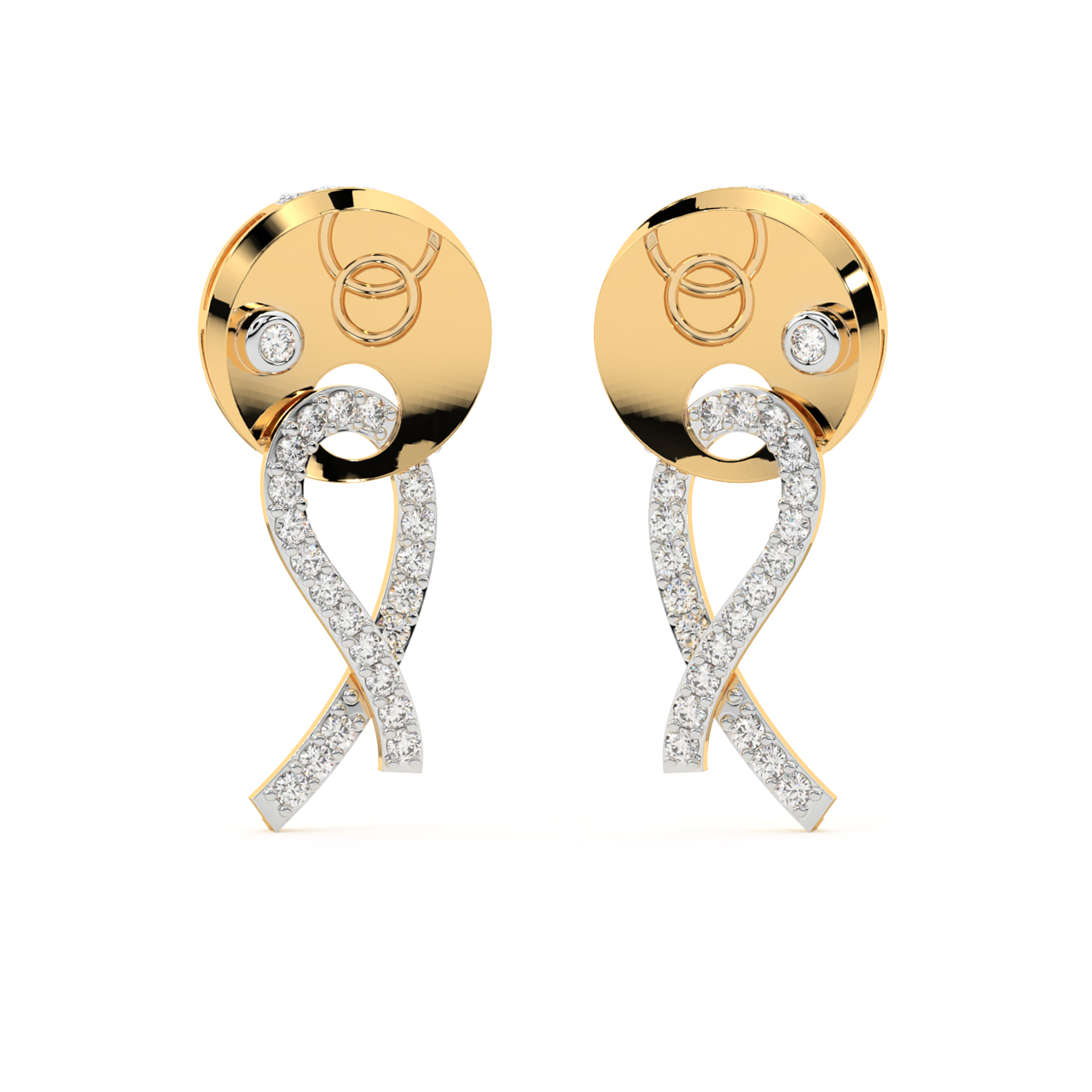 Glam Gloria Gold Diamond Earrings