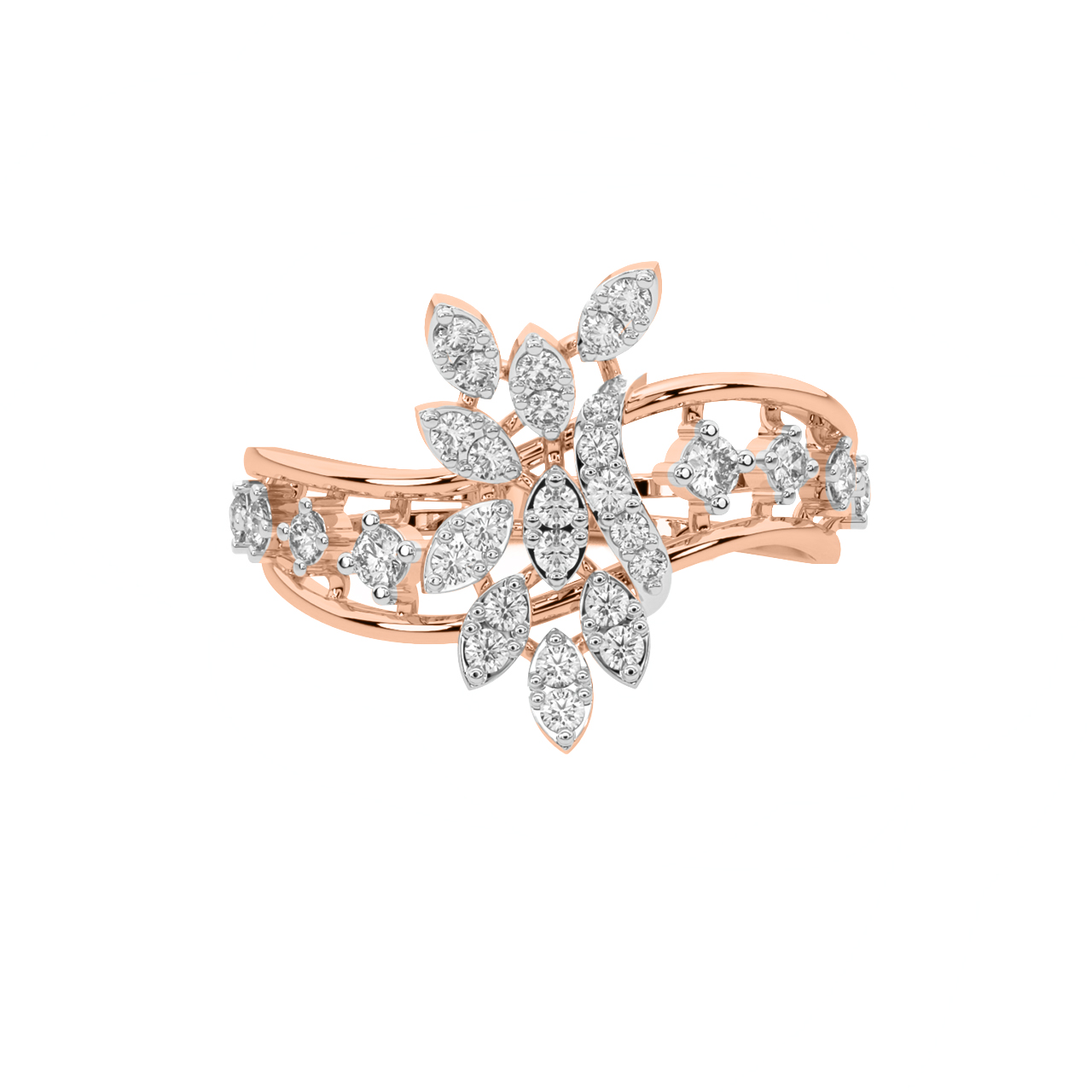 Embrace Leave Diamond Ring